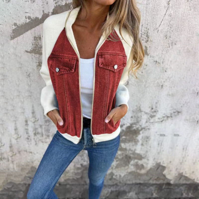 Veste Denim Mix Élégant