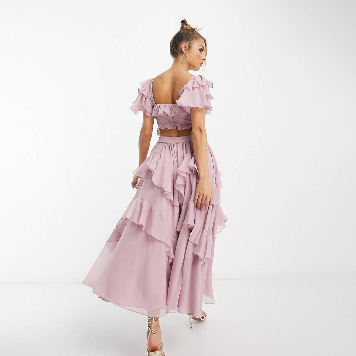 Robe Longue Volantée