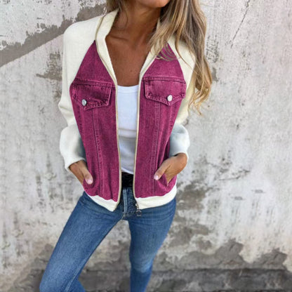 Veste Denim Mix Élégant