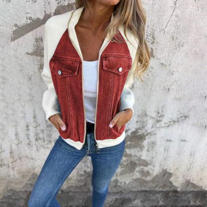 Veste Denim Mix Élégant