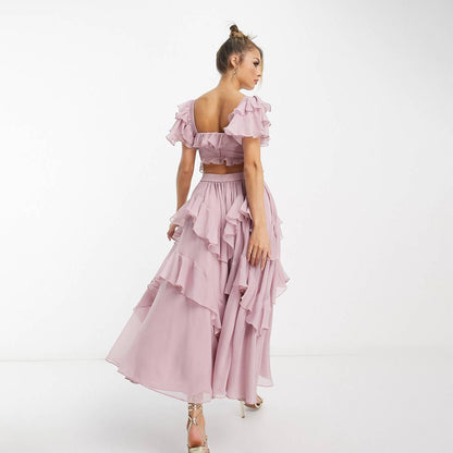 Robe Longue Volantée