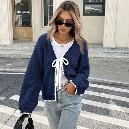 Sweater LaceUp chic et décontracté