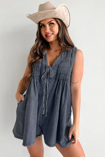 Combinaison short en jean
