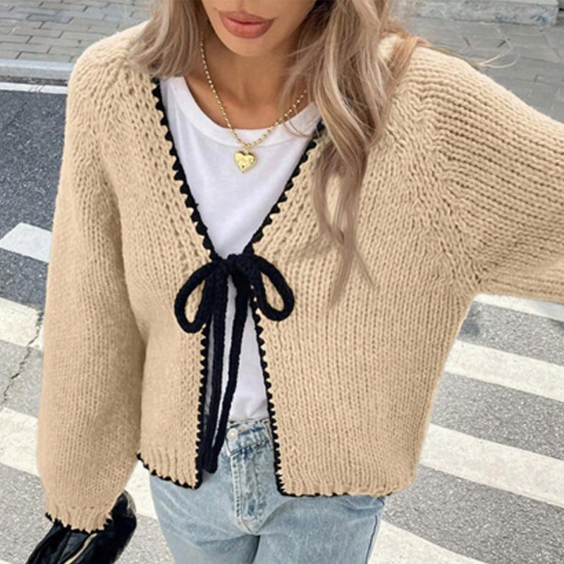 Sweater LaceUp chic et décontracté