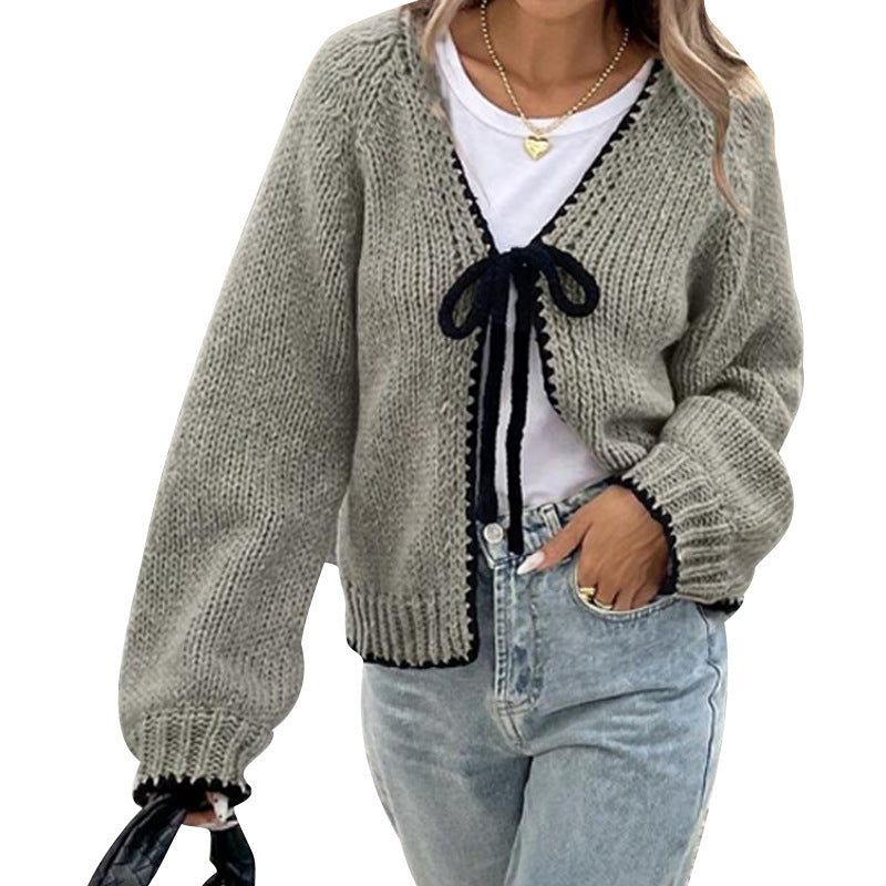 Sweater LaceUp chic et décontracté